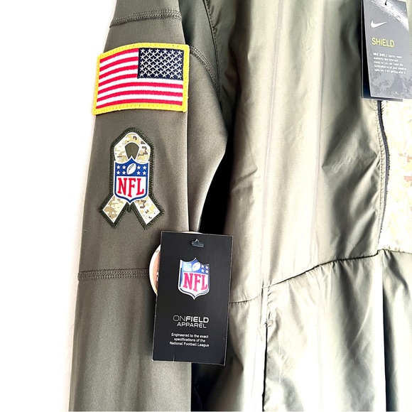 NIKE ARIZONA CARDINALS NFL SALUTE TO SERVICE SHIELD JACKET SIZE M Green Camo - Picture 4 of 8